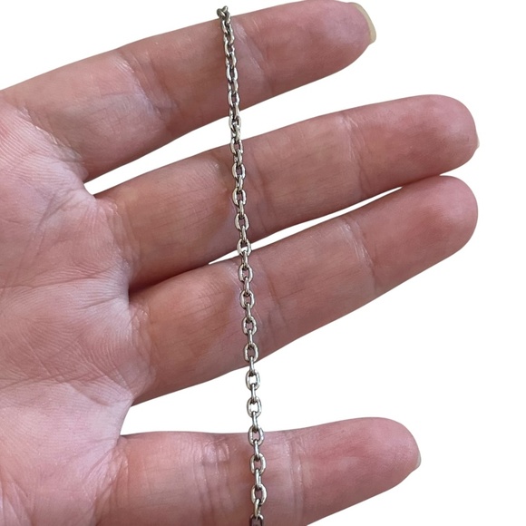 Ann Taylor Elegant Silver Necklace with Fringe Pendant - Picture 4 of 4